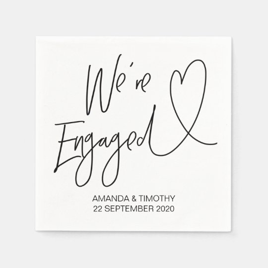 Engagement Party Decor Custom Engagement Napkins